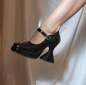 Vintage 90s Demonia BAT Coffin Pumps